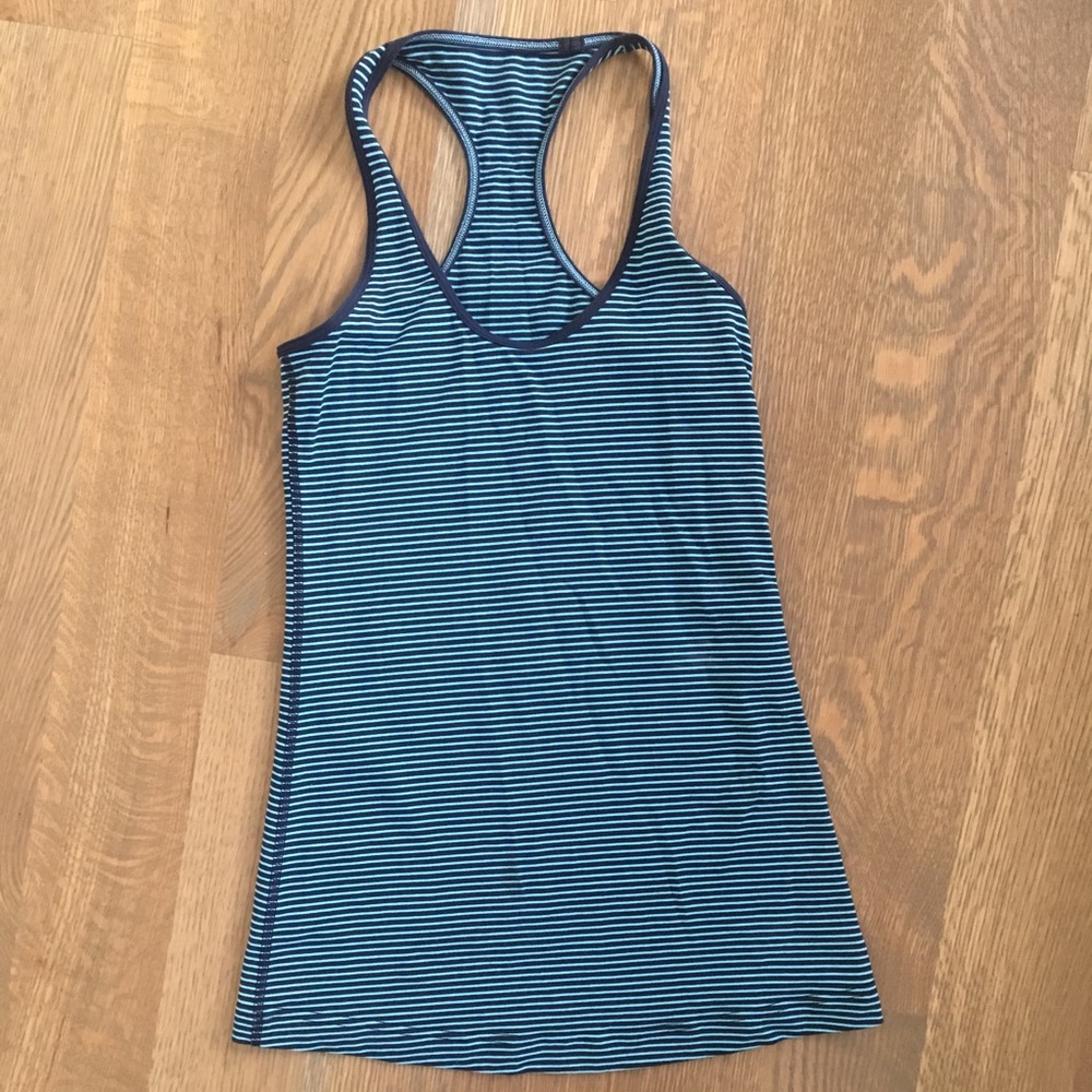 Lululemon striped blue tank